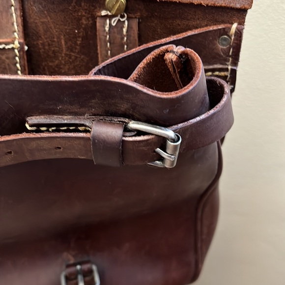 J. Crew Leather Expandable Mailbag/Satchel - Picture 9 of 16